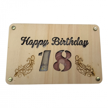 Geldgeschenk Happy Birthday 18 (Sterne)