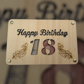 Geldgeschenk Happy Birthday 18 (Sterne)