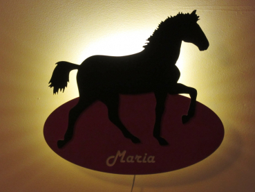 Wandlampe Pferd