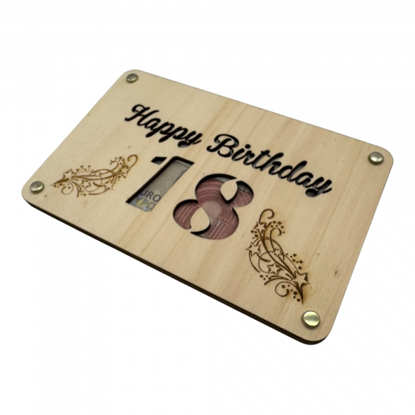 Geldgeschenk Happy Birthday 18 (Sterne)