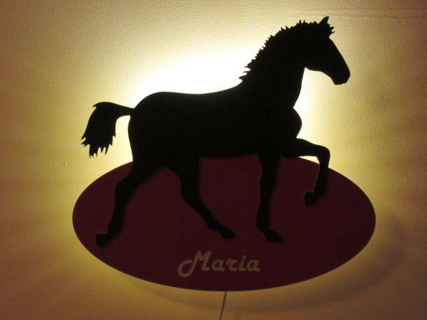 Wandlampe Pferd