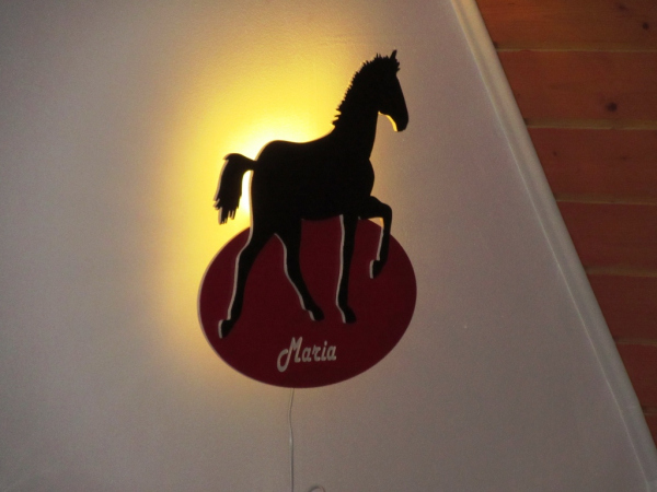 Wandlampe Pferd